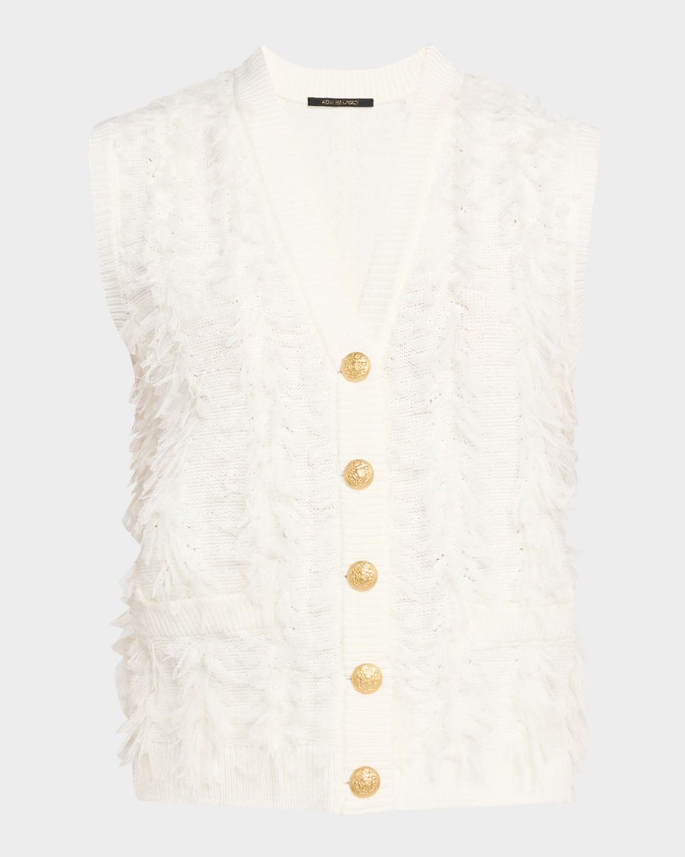 Sterling Fringe Knit Sweater Vest